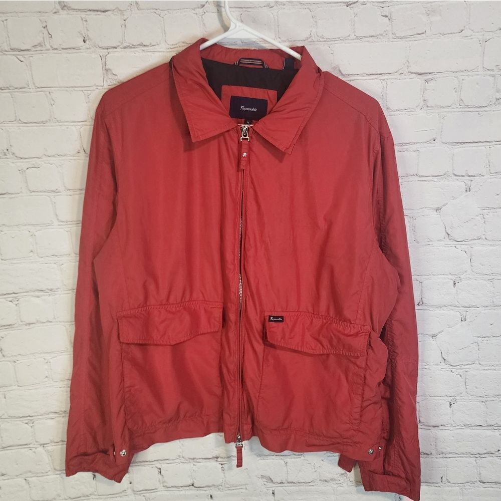 Men's Faconnable full zip rain jacket, size Medium